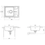 Fregadero de cocina con rebosadero ovalado granito gris by , Sinks - Ref: Foro24-147102, Price: 154,11 €, Discount: %