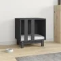 Caseta para perros madera maciza de pino gris 50x40x52 cm de , Casetas para perros - Ref: Foro24-822473, Precio: 51,00 €, Des...
