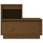 Mesita de noche madera maciza de pino marrón miel 60x34x51 cm de , Mesitas de noche - Ref: Foro24-814380, Precio: 57,74 €, De...