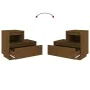 Mesita de noche madera maciza de pino marrón miel 60x34x51 cm de , Mesitas de noche - Ref: Foro24-814380, Precio: 57,74 €, De...