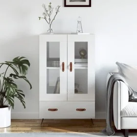 Aparador alto madera de ingeniería blanco brillo 69,5x31x115 cm de , Aparadores - Ref: Foro24-828270, Precio: 99,53 €, Descue...