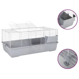 Jaula de animales pequeños polipropileno metal gris 100x53x46cm de , Jaulas y habitáculos para animales pequeños - Ref: Foro2...