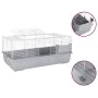 Jaula de animales pequeños polipropileno metal gris 100x53x46cm de , Jaulas y habitáculos para animales pequeños - Ref: Foro2...