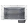 Jaula de animales pequeños polipropileno metal gris 100x53x46cm de , Jaulas y habitáculos para animales pequeños - Ref: Foro2...
