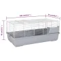 Jaula de animales pequeños polipropileno metal gris 100x53x46cm de , Jaulas y habitáculos para animales pequeños - Ref: Foro2...