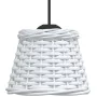 Pantalla para lámpara de techo mimbre blanco Ø15x12 cm de , Pantallas para lámparas - Ref: Foro24-364364, Precio: 12,20 €, De...