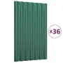 Paneles de tejado 36 unidades acero recubierto verde 60x36 cm von , Dachziegel und Dachziegel - Ref: Foro24-319128, Preis: 12...