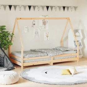 Estructura de cama infantil madera maciza de pino 90x190 cm de , Cunas y camas para niños - Ref: Foro24-834492, Precio: 122,2...