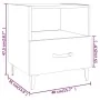 Mesita de noche madera contrachapada color roble ahumado by , Nightstands - Ref: Foro24-817303, Price: 40,58 €, Discount: %