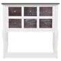 Mueble consola con 6 cajones madera marrón y blanco de , Aparadores - Ref: Foro24-240402, Precio: 194,43 €, Descuento: %
