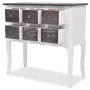 Mueble consola con 6 cajones madera marrón y blanco de , Aparadores - Ref: Foro24-240402, Precio: 194,43 €, Descuento: %