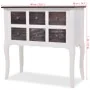 Mueble consola con 6 cajones madera marrón y blanco de , Aparadores - Ref: Foro24-240402, Precio: 194,43 €, Descuento: %