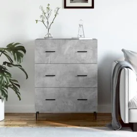 Aparador de madera de ingeniería gris hormigón 69,5x34x90 cm de , Aparadores - Ref: Foro24-827872, Precio: 96,63 €, Descuento: %