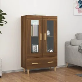 Aparador alto de madera contrachapada marrón roble 70x31x115 cm by , Sideboards - Ref: Foro24-817479, Price: 94,42 €, Discoun...