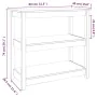 Mesa consola de madera maciza de pino gris 80x40x74 cm by , Side tables - Ref: Foro24-821671, Price: 95,25 €, Discount: %