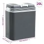 Nevera termoeléctrica portátil 20 litros 12 V 230 V E de , Neveras - Ref: Foro24-51197, Precio: 93,55 €, Descuento: %
