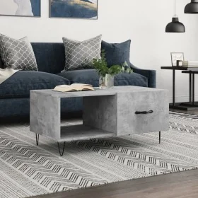 Mesa de centro madera contrachapada gris hormigón 90x50x40 cm by , Coffee table - Ref: Foro24-829208, Price: 58,69 €, Discoun...
