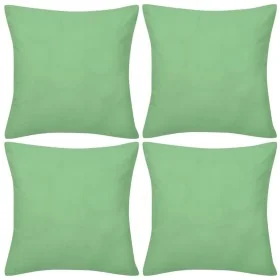4 fundas verde manzana para cojines de algodón, 40 x 40 cm de , Cojines - Ref: Foro24-130925, Precio: 23,21 €, Descuento: %