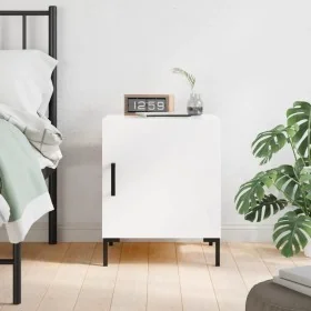 Mesita de noche madera de ingeniería blanco brillo 40x40x50 cm by , Nightstands - Ref: Foro24-827568, Price: 30,07 €, Discoun...