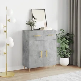 Aparador de madera de ingeniería gris hormigón 69,5x34x90 cm de , Aparadores - Ref: Foro24-827968, Precio: 82,34 €, Descuento: %
