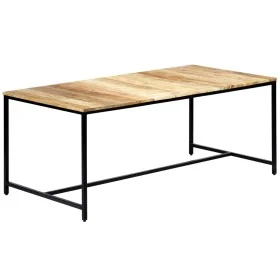 Mesa de comedor madera maciza de mango rugosa 180x90x75 cm by , Kitchen and dining tables - Ref: Foro24-247810, Price: 285,33...