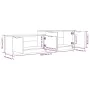 Mueble de TV madera contrachapada roble Sonoma 158,5x36x45 cm de , Muebles TV - Ref: Foro24-811487, Precio: 95,42 €, Descuent...