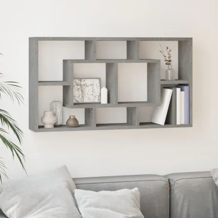 Estantería de pared con 8 compartimentos gris hormigón by , Shelves and shelves - Ref: Foro24-342590, Price: 50,83 €, Discoun...