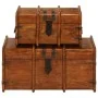 Juego de cofres 2 piezas madera maciza de acacia acabado miel de , Baúles para el ajuar - Ref: Foro24-245656, Precio: 294,74 ...