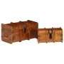 Juego de cofres 2 piezas madera maciza de acacia acabado miel de , Baúles para el ajuar - Ref: Foro24-245656, Precio: 294,74 ...