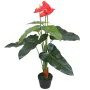 Planta de anturio artificial con maceta 90 cm roja y amarilla de , Flora artificial - Ref: Foro24-244447, Precio: 45,34 €, De...