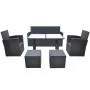 6-piece garden dining set and black synthetic rattan cushions by vidaXL, Garden sets - Ref: Foro24-42643, Price: 690,58 €, Di...