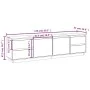Mueble de TV madera maciza de pino negro 176x37x47,5 cm de , Muebles TV - Ref: Foro24-814323, Precio: 249,67 €, Descuento: %