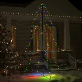 Árbol de Navidad 300 luces LED interior y exterior 120x220 cm de , Arboles de navidad - Ref: Foro24-328590, Precio: 69,66 €, ...