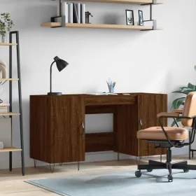Escritorio madera de ingeniería roble marrón 140x50x75 cm von , Schreibtische - Ref: Foro24-829547, Preis: 120,73 €, Rabatt: %
