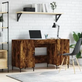 Escritorio madera de ingeniería roble ahumado 140x50x75 cm de , Escritorios - Ref: Foro24-829553, Precio: 117,07 €, Descuento: %