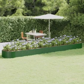 Jardinera arriate acero recubrimiento polvo verde 544x100x36 cm de , Maceteros y jardineras - Ref: Foro24-319013, Precio: 144...