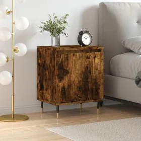 Mesita de noche madera de ingeniería roble ahumado 40x30x50 cm by , Nightstands - Ref: Foro24-826822, Price: 35,42 €, Discoun...
