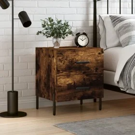 Mesita de noche madera ingeniería roble ahumado 40x35x47,5 cm de , Mesitas de noche - Ref: Foro24-827334, Precio: 52,42 €, De...