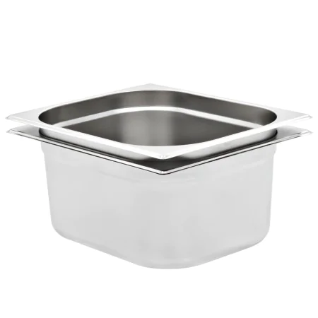 Bandejas Gastronorm 2 unidades GN 1/2 150 mm acero inoxidable de , Cubetas para mesas de vapor - Ref: Foro24-50889, Precio: 4...