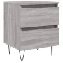 Mesita de noche madera de ingeniería gris Sonoma 40x35x50 cm by , Nightstands - Ref: Foro24-826888, Price: 46,59 €, Discount: %