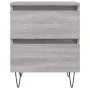 Mesita de noche madera de ingeniería gris Sonoma 40x35x50 cm by , Nightstands - Ref: Foro24-826888, Price: 46,59 €, Discount: %