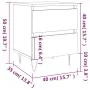 Mesita de noche madera de ingeniería gris Sonoma 40x35x50 cm by , Nightstands - Ref: Foro24-826888, Price: 46,59 €, Discount: %