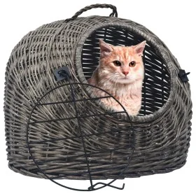 Transportín para gatos sauce natural gris 60x45x45 cm by , Pet carriers and boxes - Ref: Foro24-170906, Price: 130,64 €, Disc...