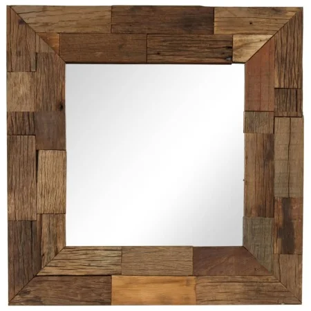 Espejo de madera maciza reciclada 50x50 cm de , Espejos - Ref: Foro24-246304, Precio: 98,20 €, Descuento: %