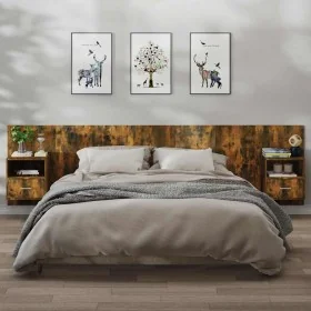 Mesita de noche de pared 2 unidades color roble ahumado de , Mesitas de noche - Ref: Foro24-816965, Precio: 104,37 €, Descuen...