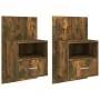 Mesita de noche de pared 2 unidades color roble ahumado de , Mesitas de noche - Ref: Foro24-816965, Precio: 104,37 €, Descuen...
