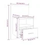 Mesita de noche de pared 2 unidades color roble ahumado de , Mesitas de noche - Ref: Foro24-816965, Precio: 104,37 €, Descuen...