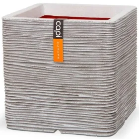 Capi Macetero Nature Rib cuadrado marfil 40x40 cm KOFI903 by , Pots and planters - Ref: Foro24-424209, Price: 91,75 €, Discou...