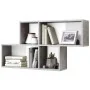 FMD Estantería de pared con 4 compartimentos hormigón y blanco de , Estantes y estanterías - Ref: Foro24-428764, Precio: 86,5...