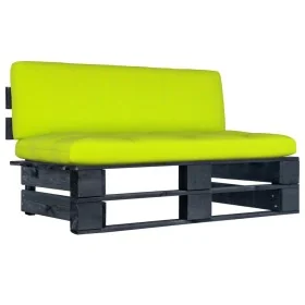 Sofá central de palets de jardín madera pino impregnada negro von , Modulare Sofas für den Außenbereich - Ref: Foro24-3066515...